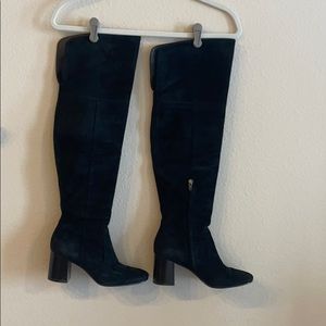 Frye Jodi OTK Black Suede Boot